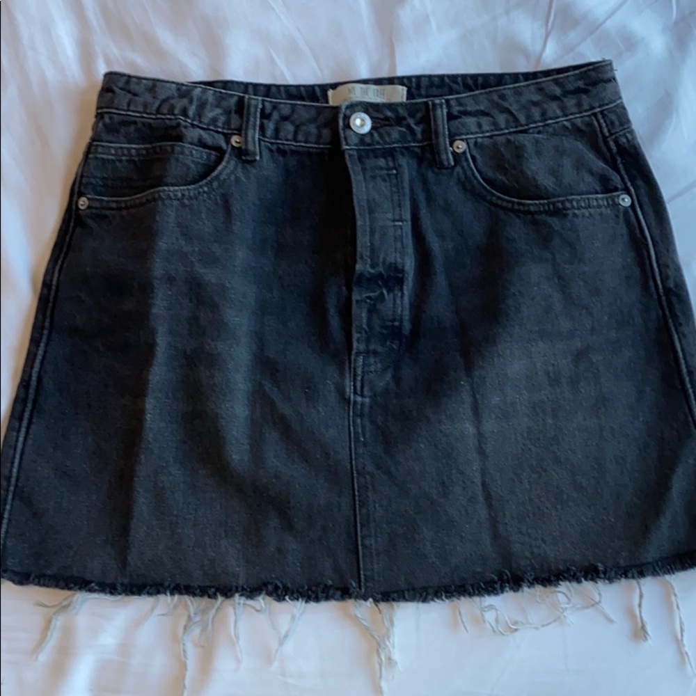 NWOT Free People Black Jean Skirt